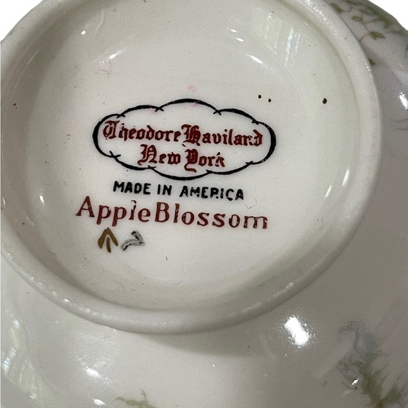 Theodore Haviland, Apple Blossom, Teacup and Saucer, Pink Blossoms. - Picture 3 of 3